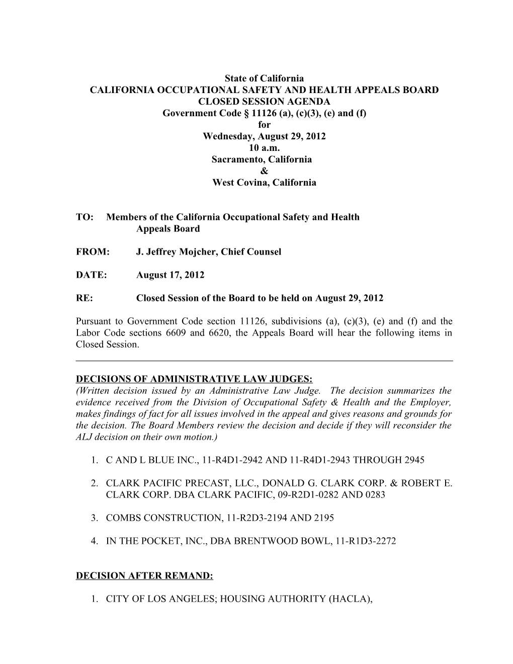 California Occupational Safety & Health Appeals Board s7