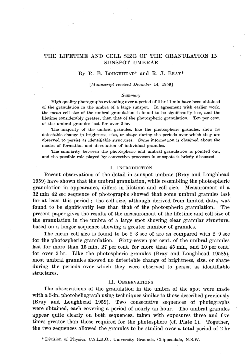 THE LIFETIME and CELL SIZE of the GRANULATION in SUNSPOT UMBRAE by R