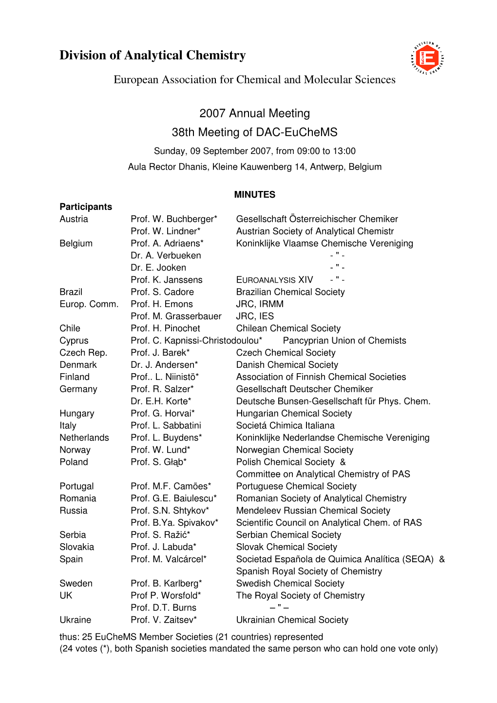 Division of Analytical Chemistry