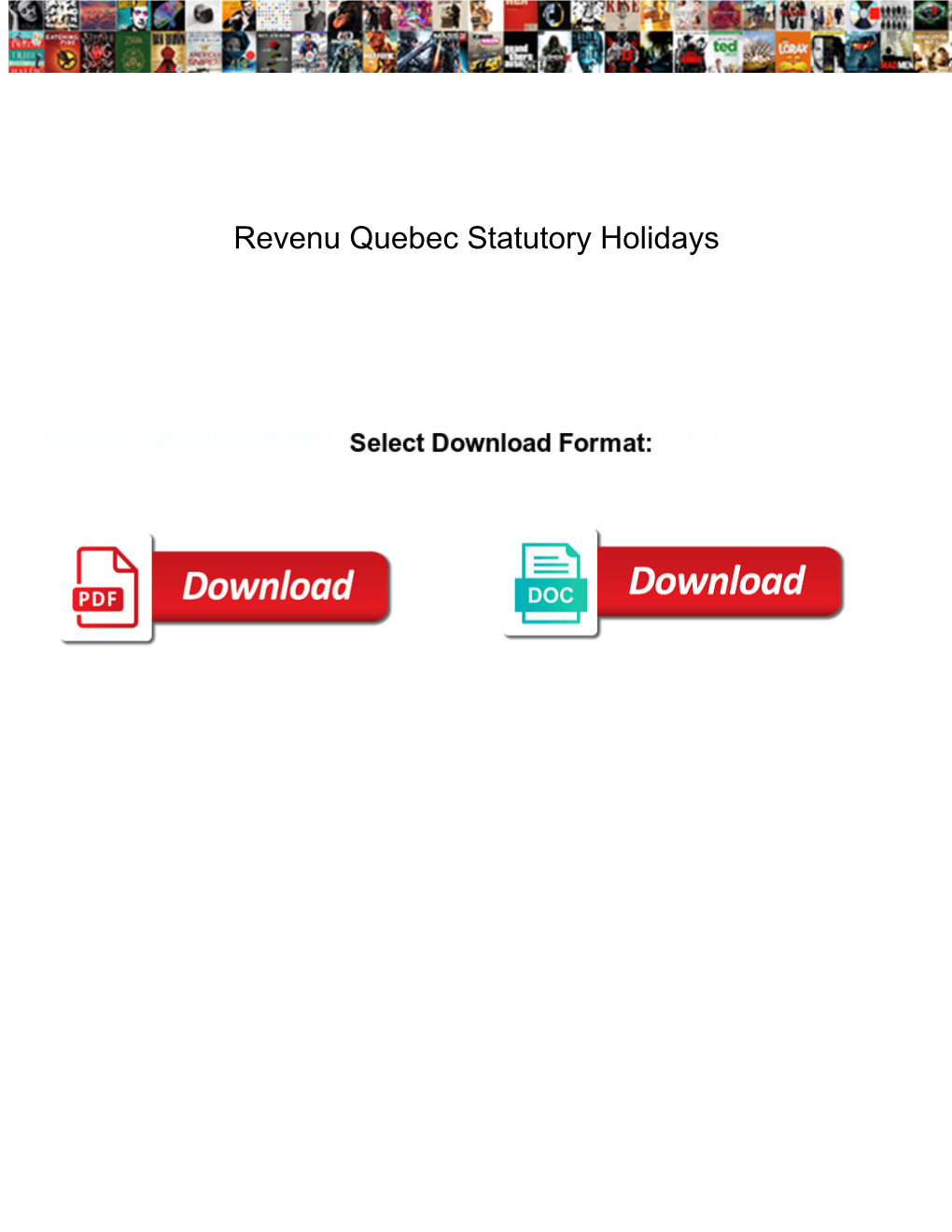 Revenu Quebec Statutory Holidays