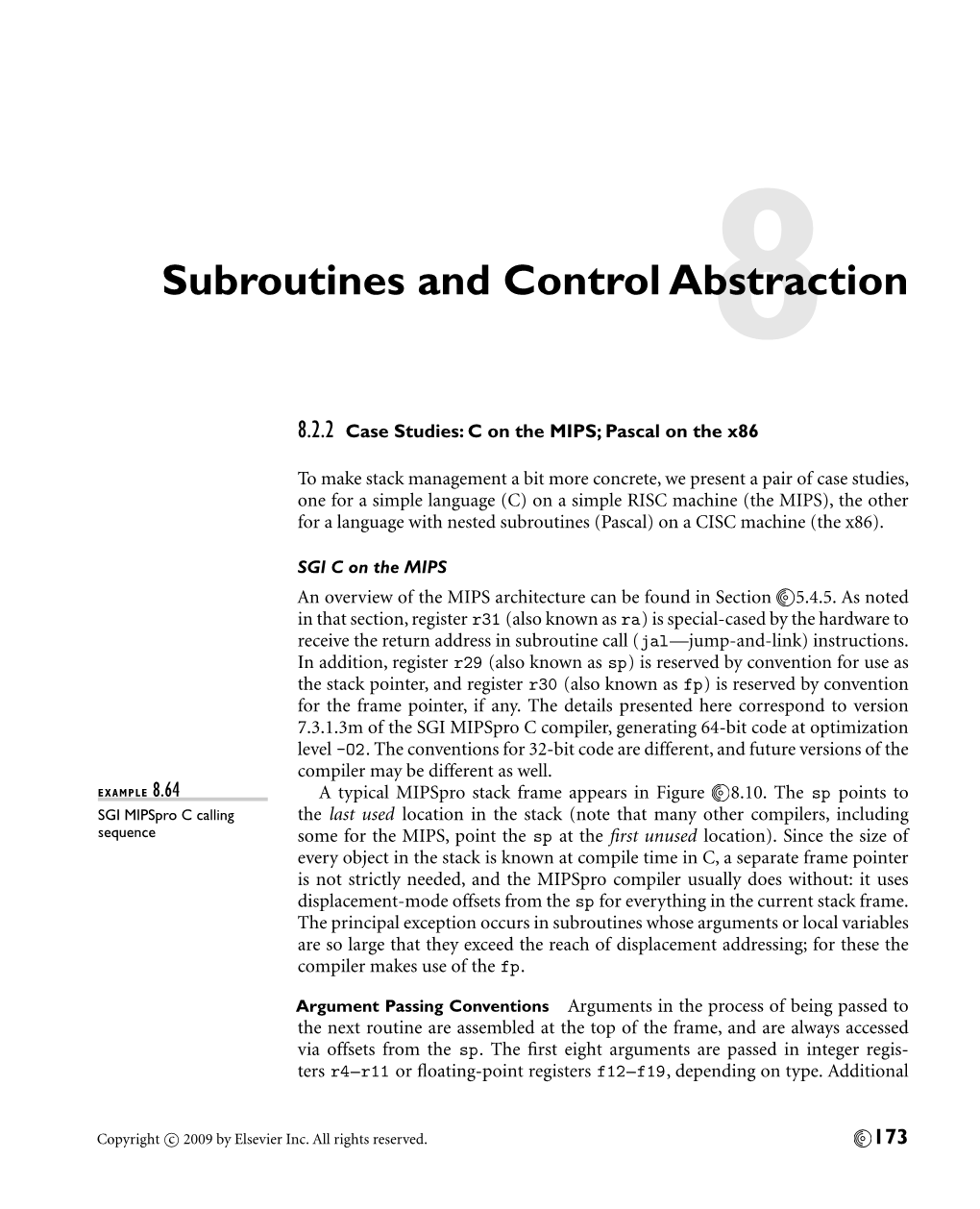 Subroutines and Control Abstraction8