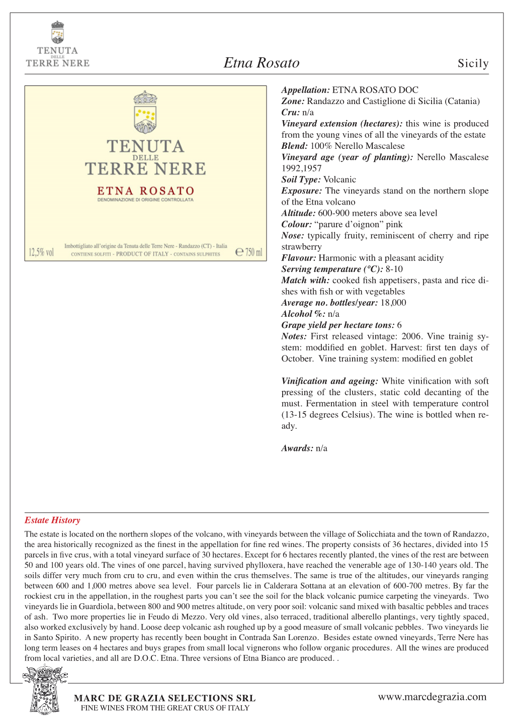 Terre Nere Etna Rosato