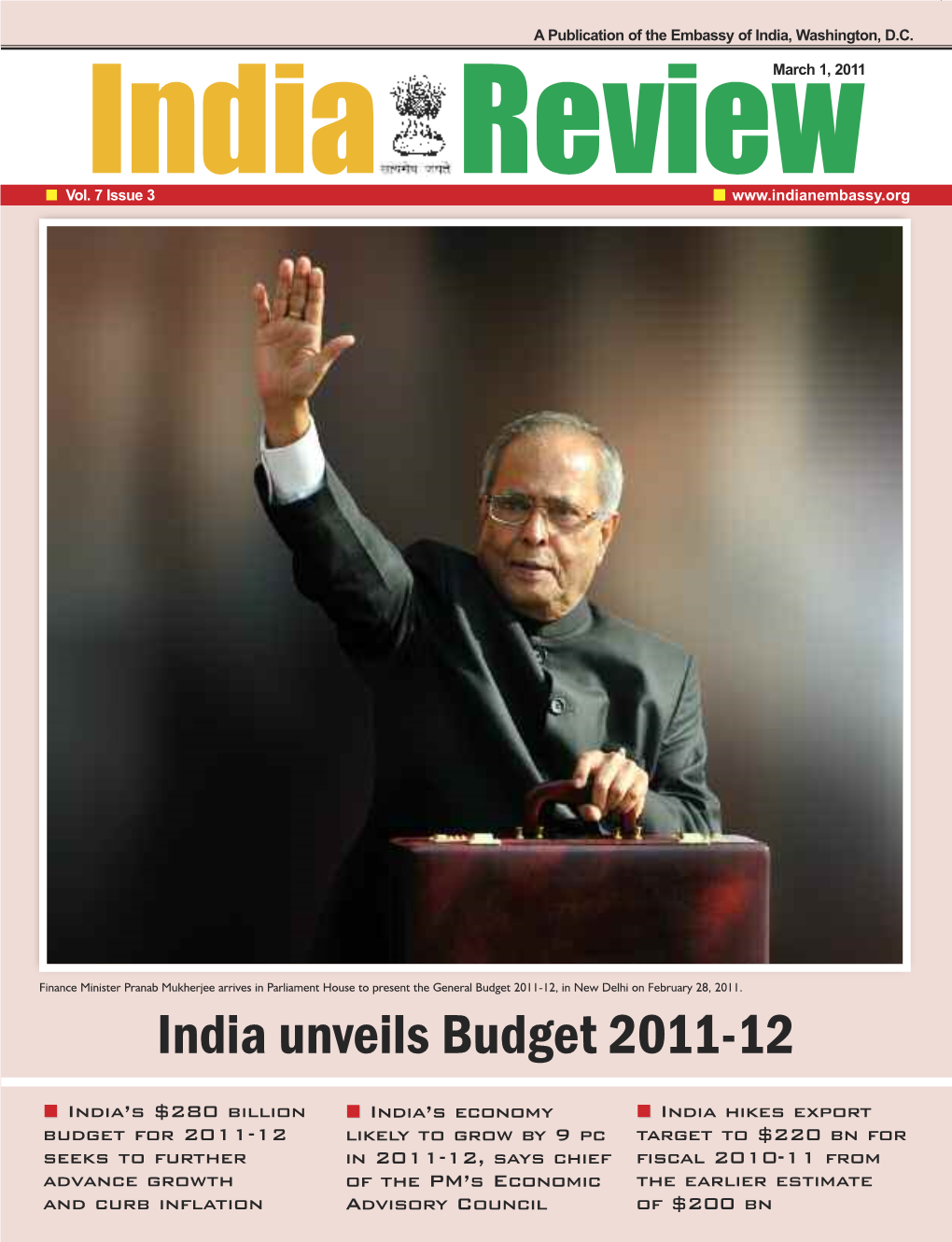 India Unveils Budget 2011-12