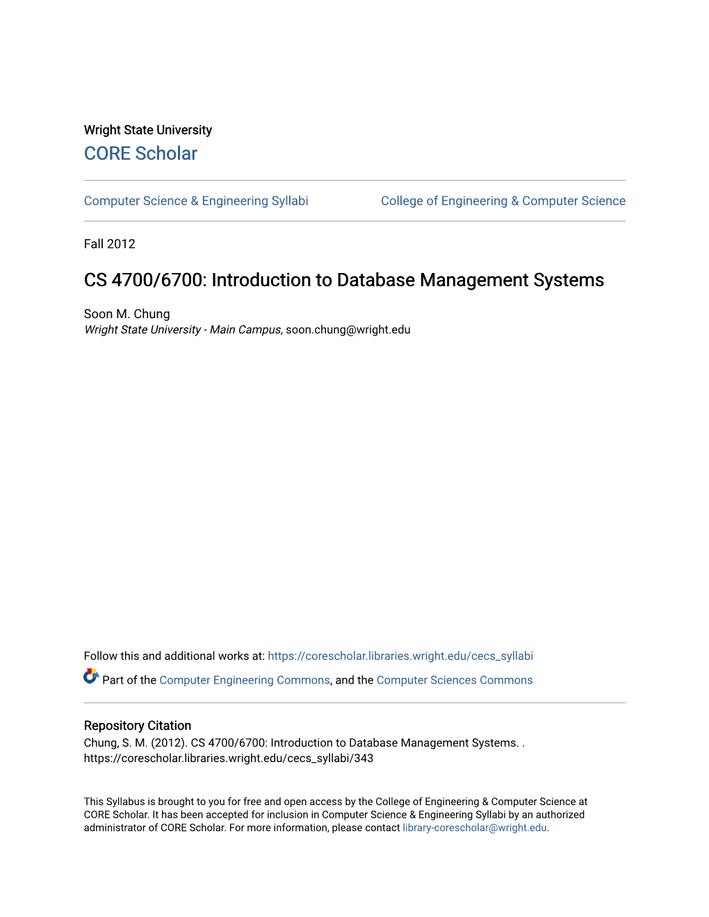 Introduction to Database Management Systems