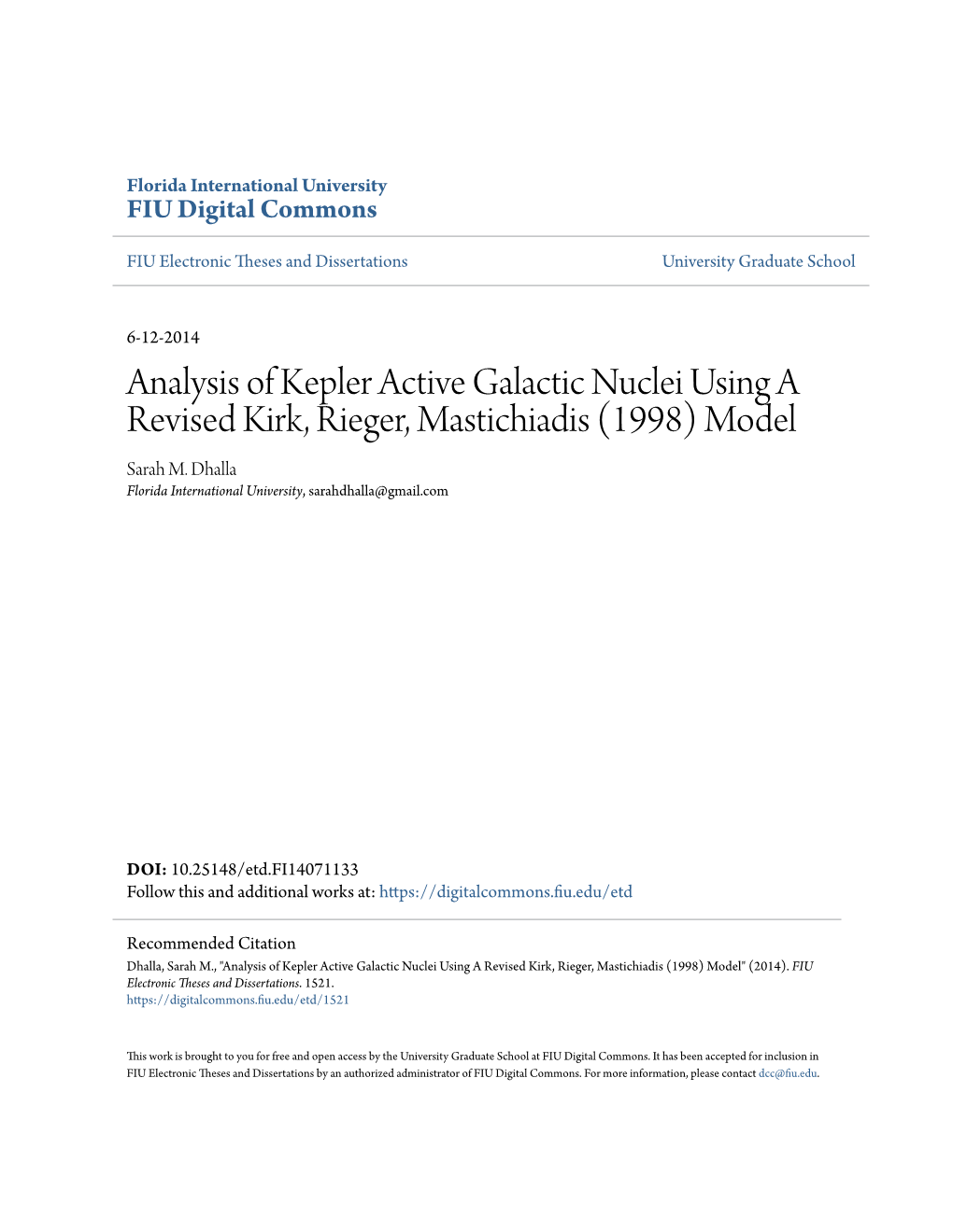 Analysis of Kepler Active Galactic Nuclei Using a Revised Kirk, Rieger, Mastichiadis (1998) Model Sarah M
