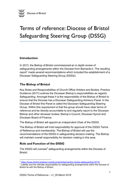 Diocese of Bristol Safeguarding Steering Group (DSSG)