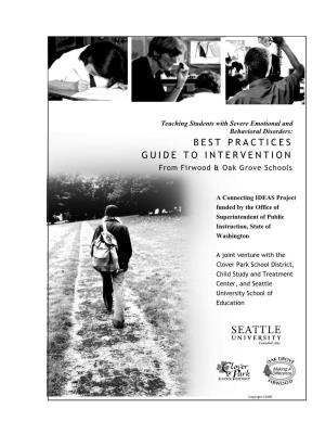Best Practices Guide to Intervention