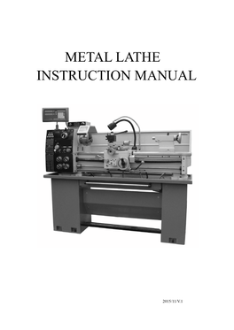 Metal Lathe Instruction Manual