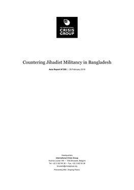 Countering Jihadist Militancy in Bangladesh