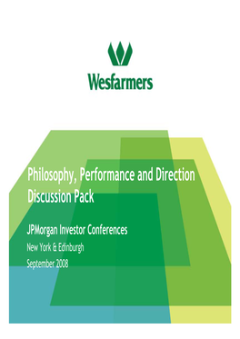 Philosophy, Performance and Direction Discussion Pack