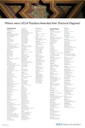 Where Were UCLA Postdocs Awarded Their Doctoral Degrees?