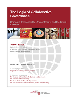 The Logic of Collaborative Governance