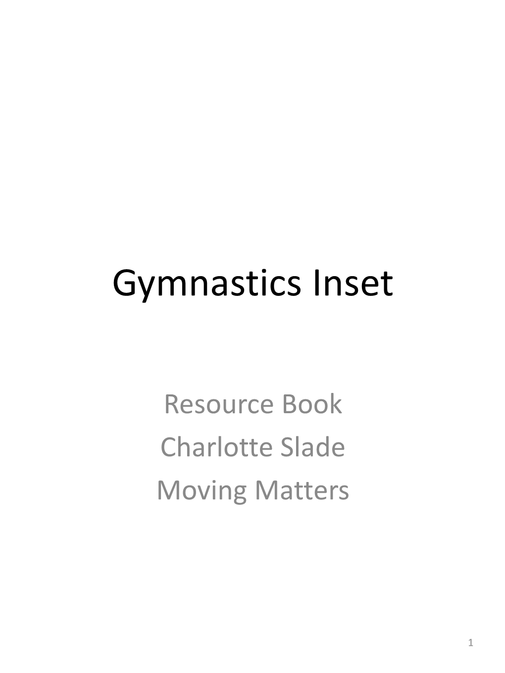 Gymnastics Inset