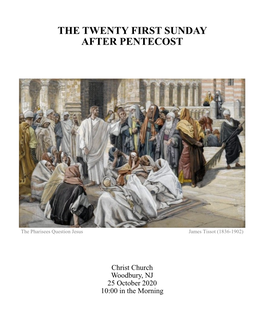 The Twenty First Sunday After Pentecost