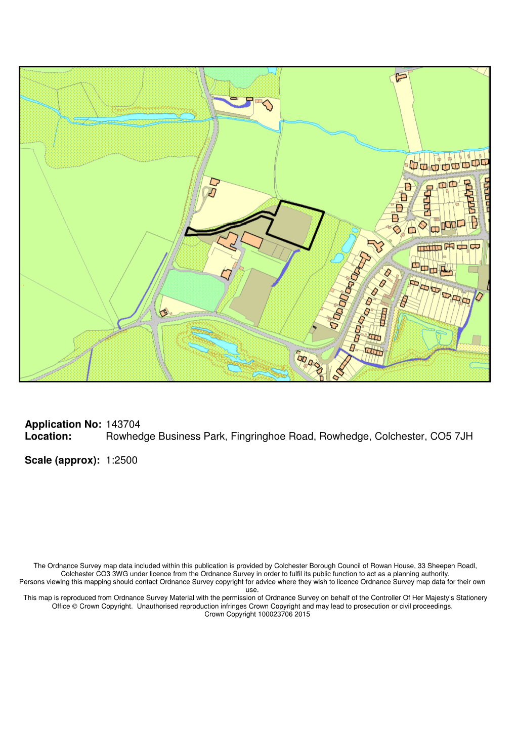 Application No: 143704 Location: Rowhedge Business Park, Fingringhoe Road, Rowhedge, Colchester, CO5 7JH