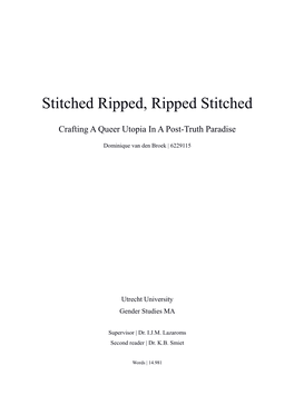 Stitched Ripped, Ripped Stitched