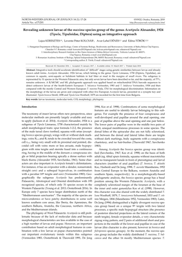 Tipula, Tipuloidae, Diptera) Using an Integrative Approach