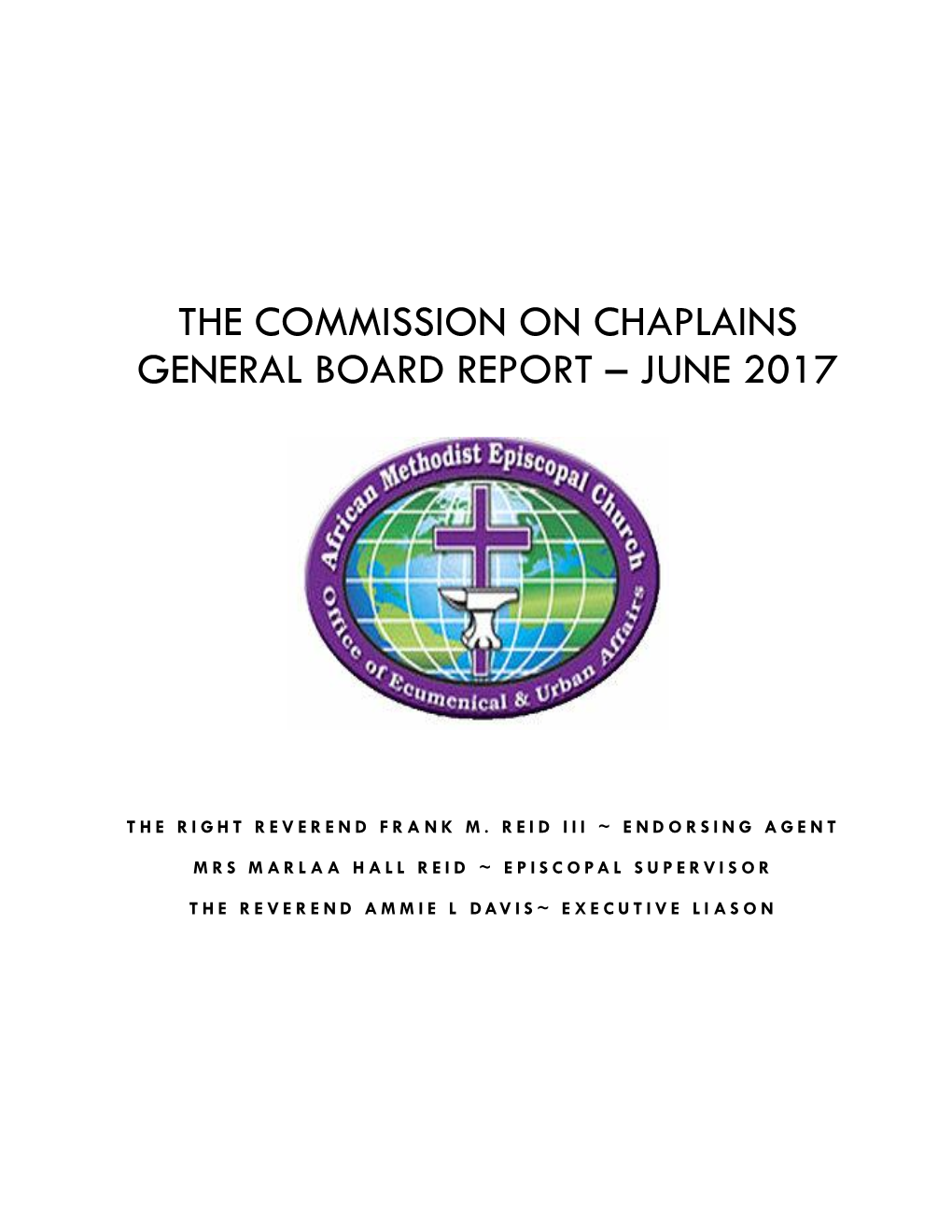 The Commission on Chaplains General Board Report – June 2017