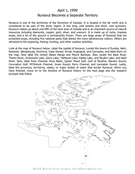 April 1, 1999 Nunavut Becomes a Separate Territory