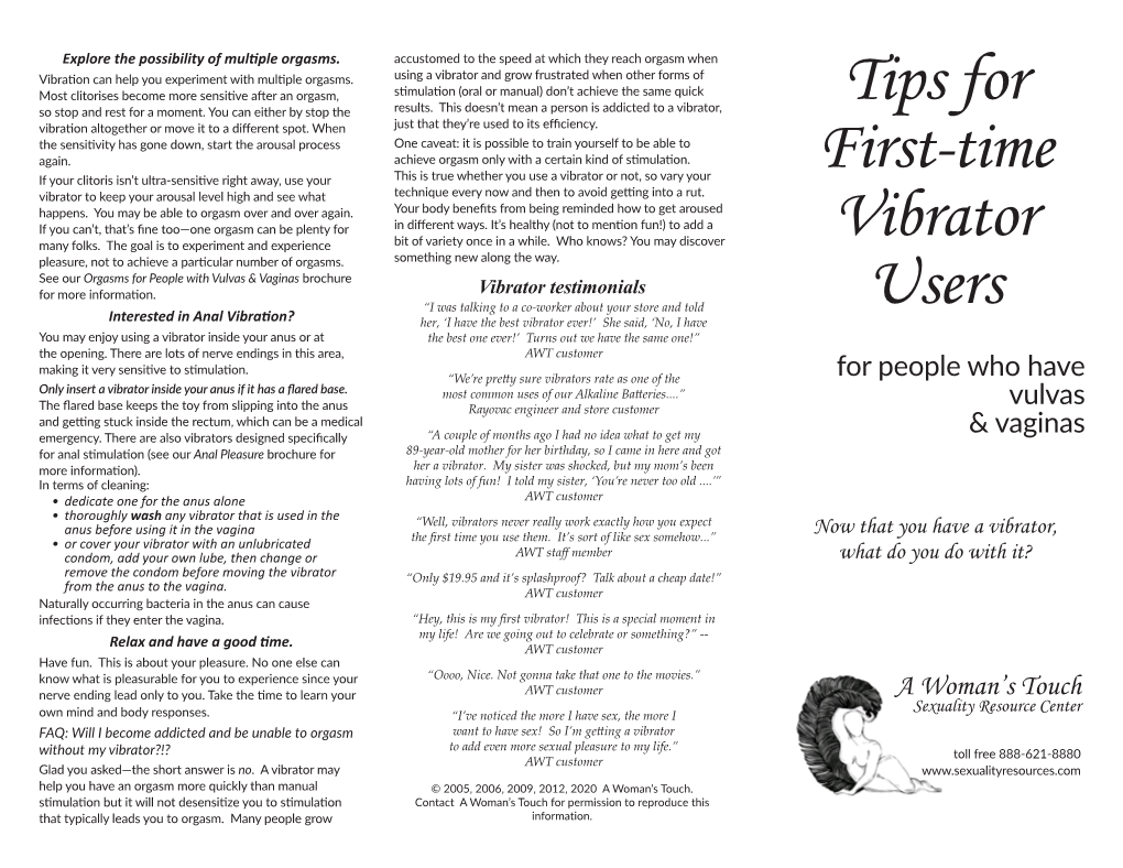 Tips for First-Time Vibrator Users