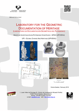 Laboratory for the Geometric Documentation of Heritage (Laboratorio De Documentación Geométrica Del Patrimonio)