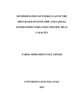 Determination of Energy Gap of the Iron-Based