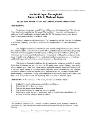 Medieval Japan Through Art: Samurai Life in Medieval Japan