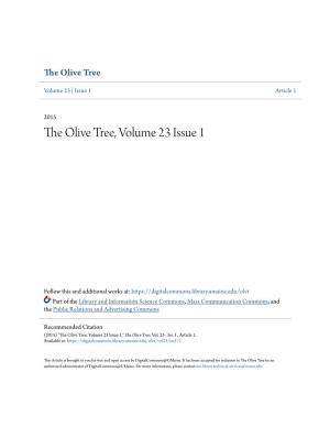 The Olive Tree, Volume 23 Issue 1