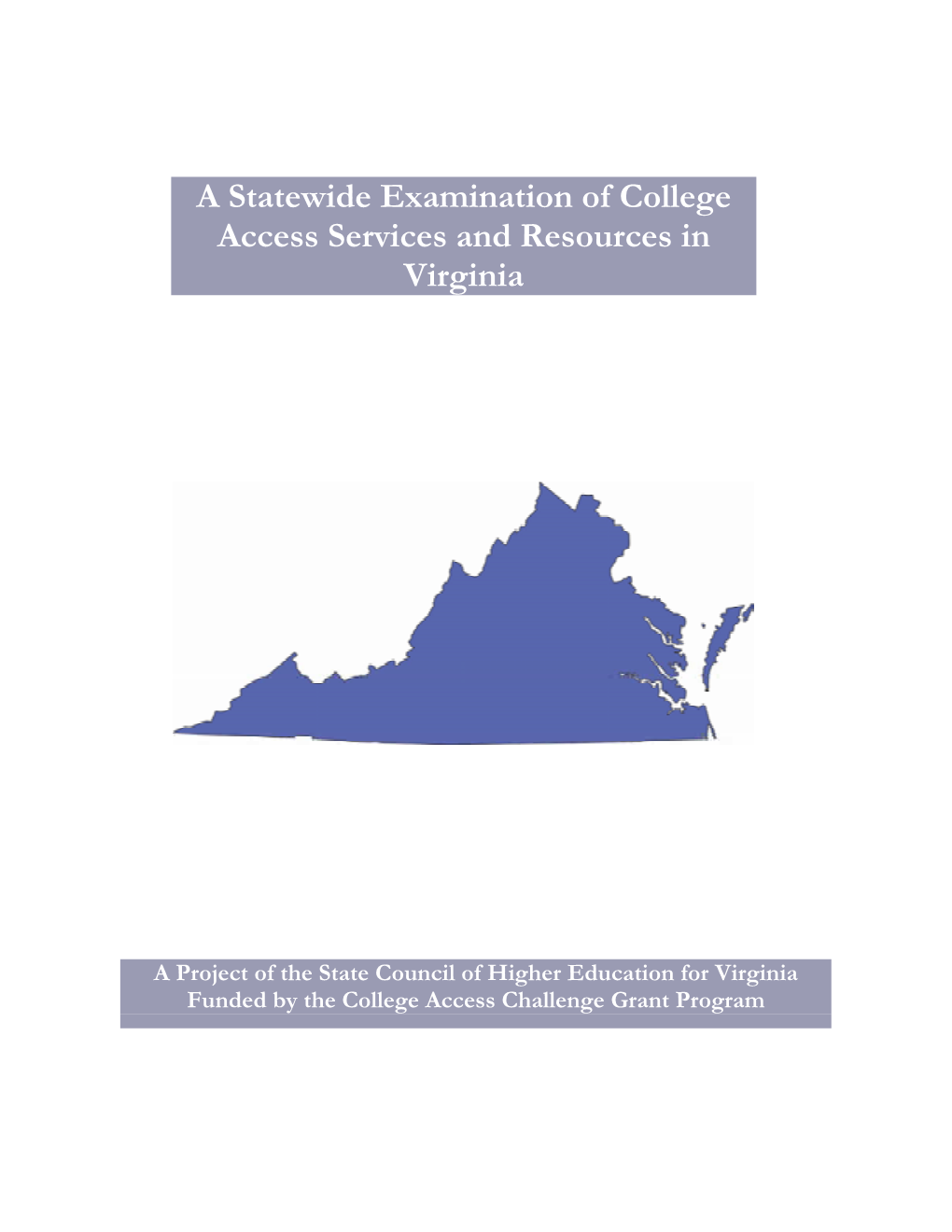 College Access in Virginia