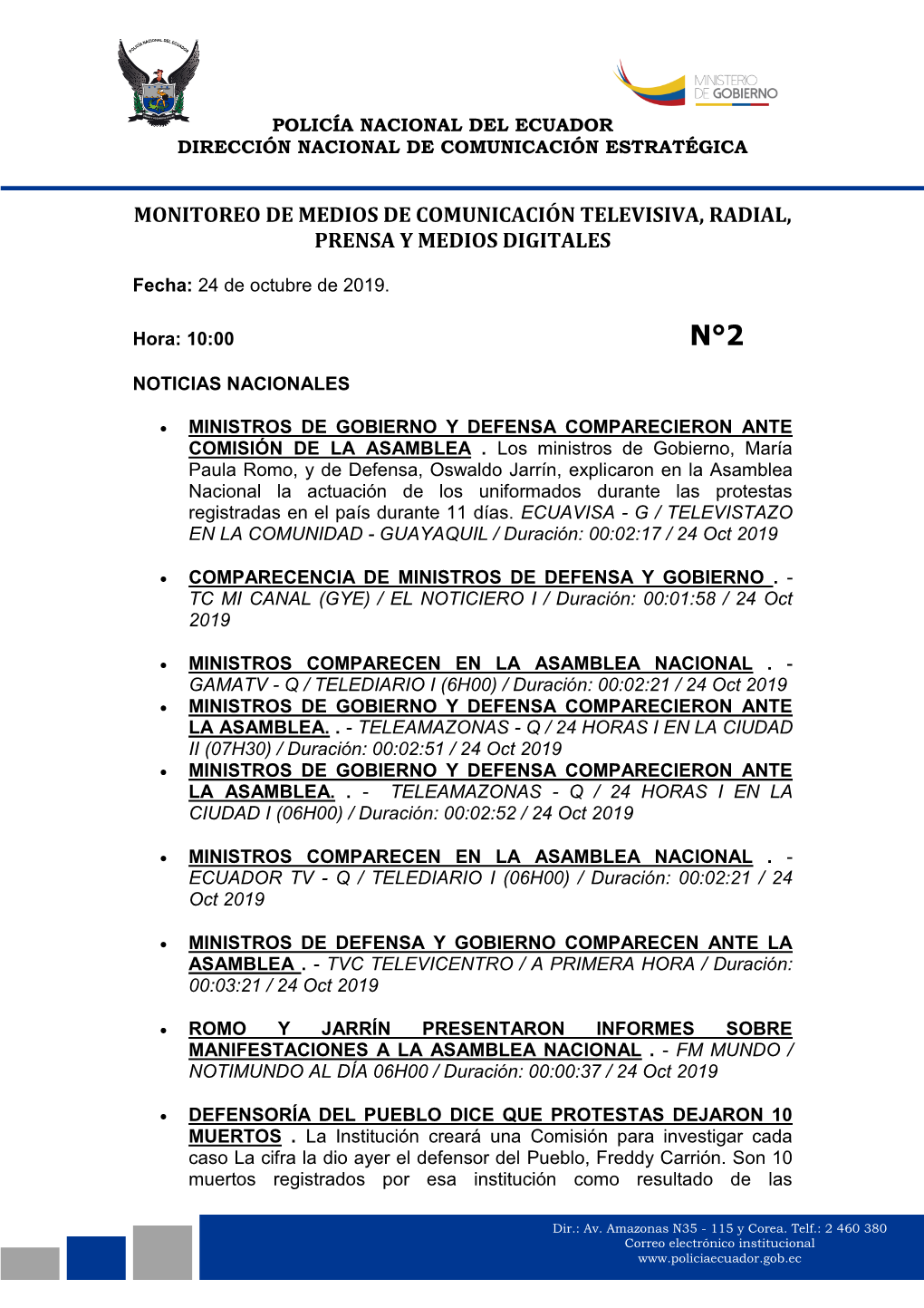 Monitoreo De Medios De Comunicación Televisiva, Radial, Prensa Y Medios Digitales