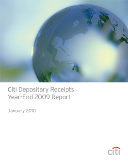 Citi Depositary Receipts Year-End 2009 Report
