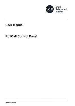 Rollcall Control Panel.Book
