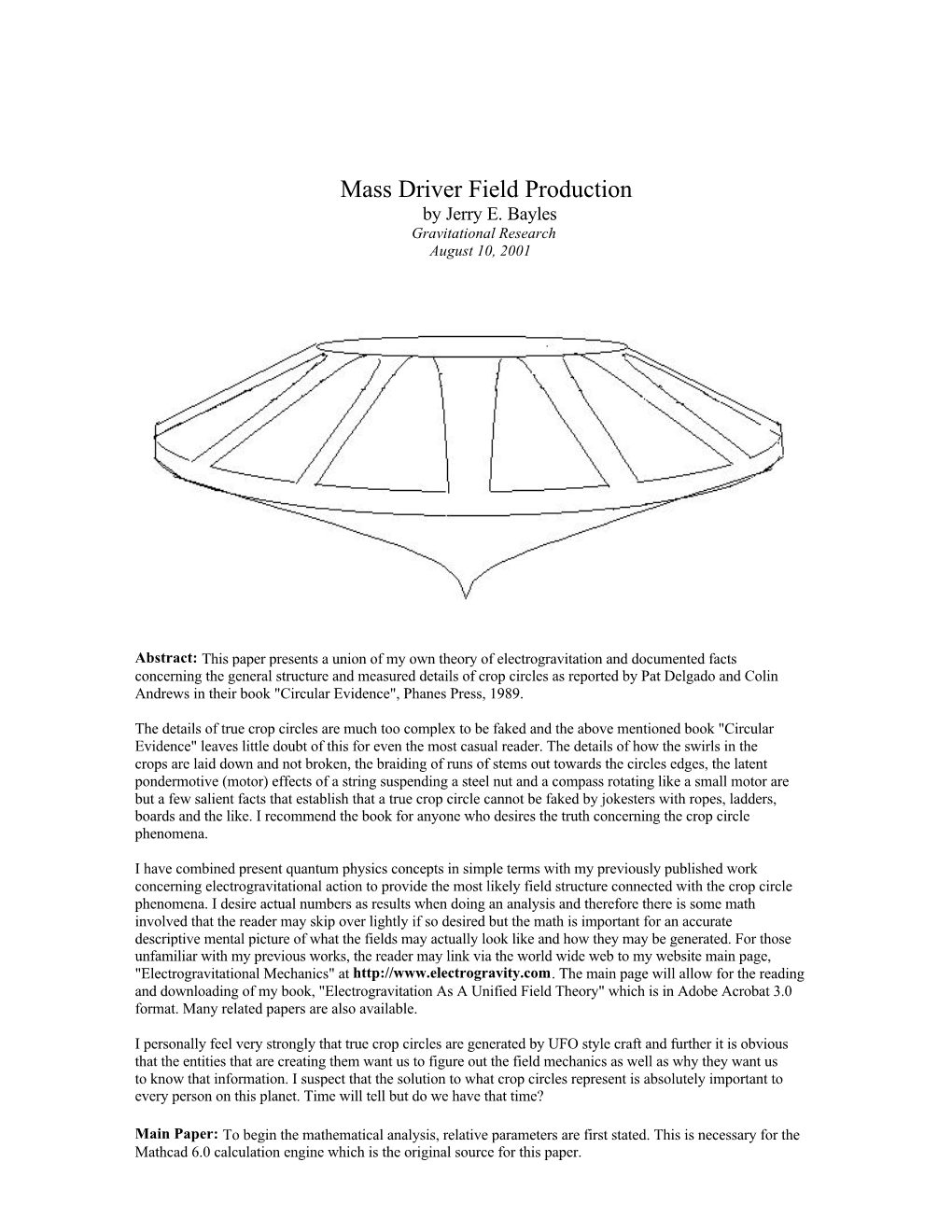 Energy to Mass Driver