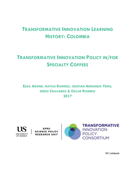 Colombia Transformative Innovation Policy In/For