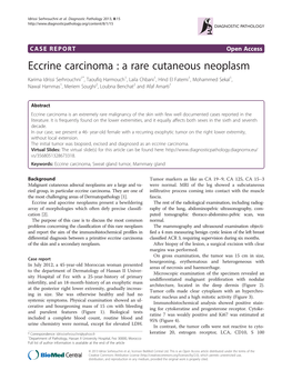 Eccrine Carcinoma