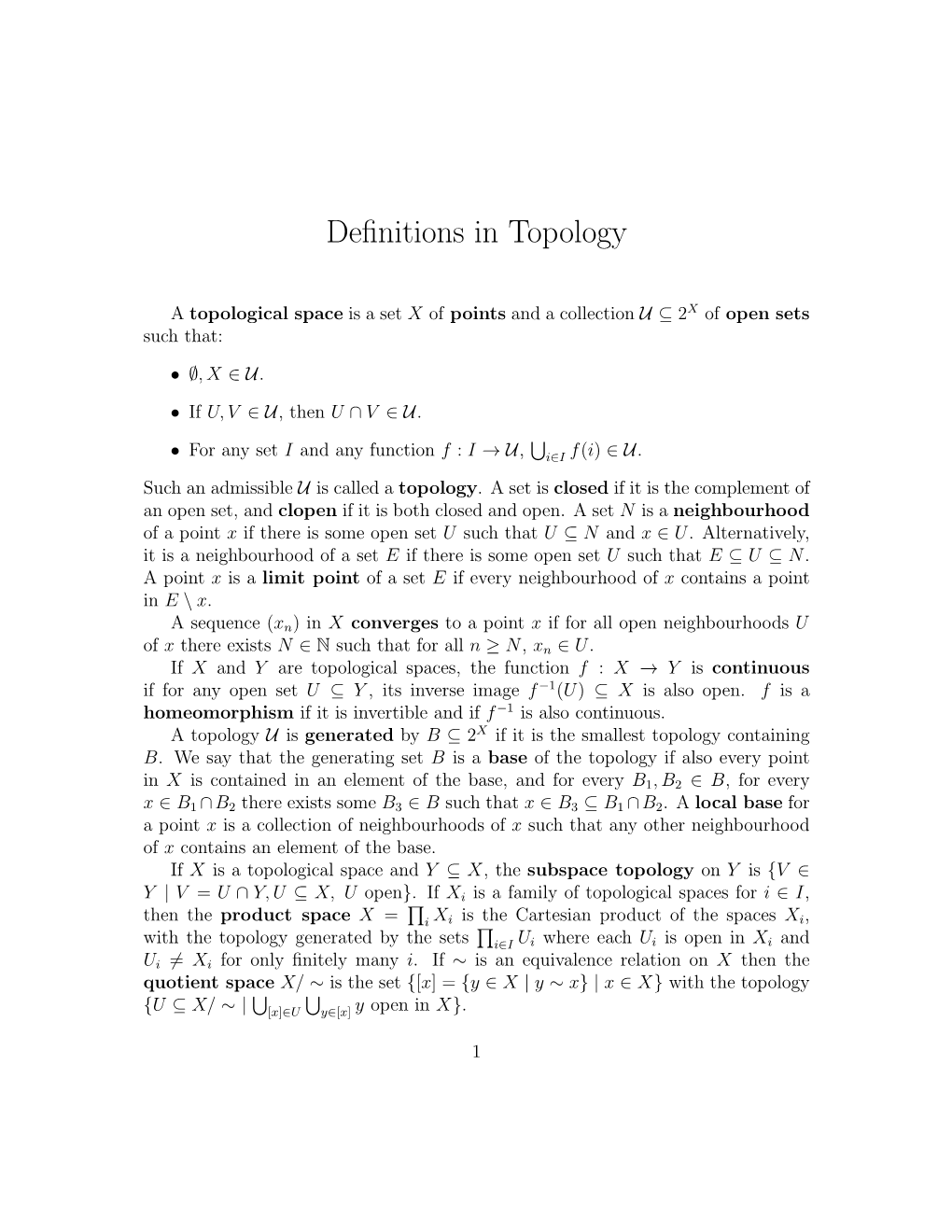 Definitions in Topology DocsLib