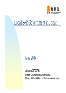 Local Self-Government in Japan