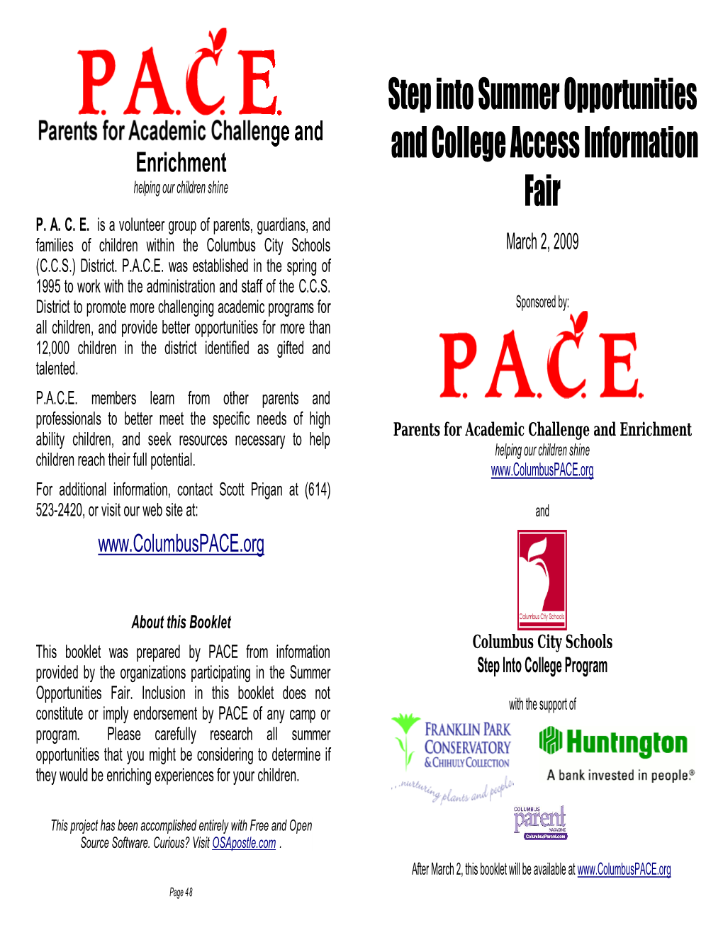 Step Into Summer Opportunities and College Ccess Information Fair