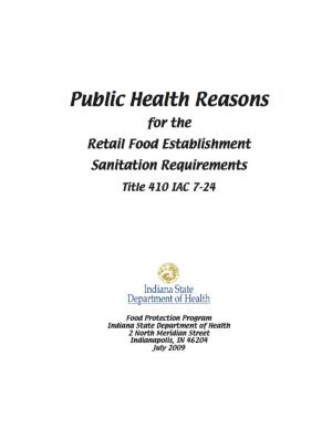 Annex 3 Public Health Reasons/ Administrative Guidelines