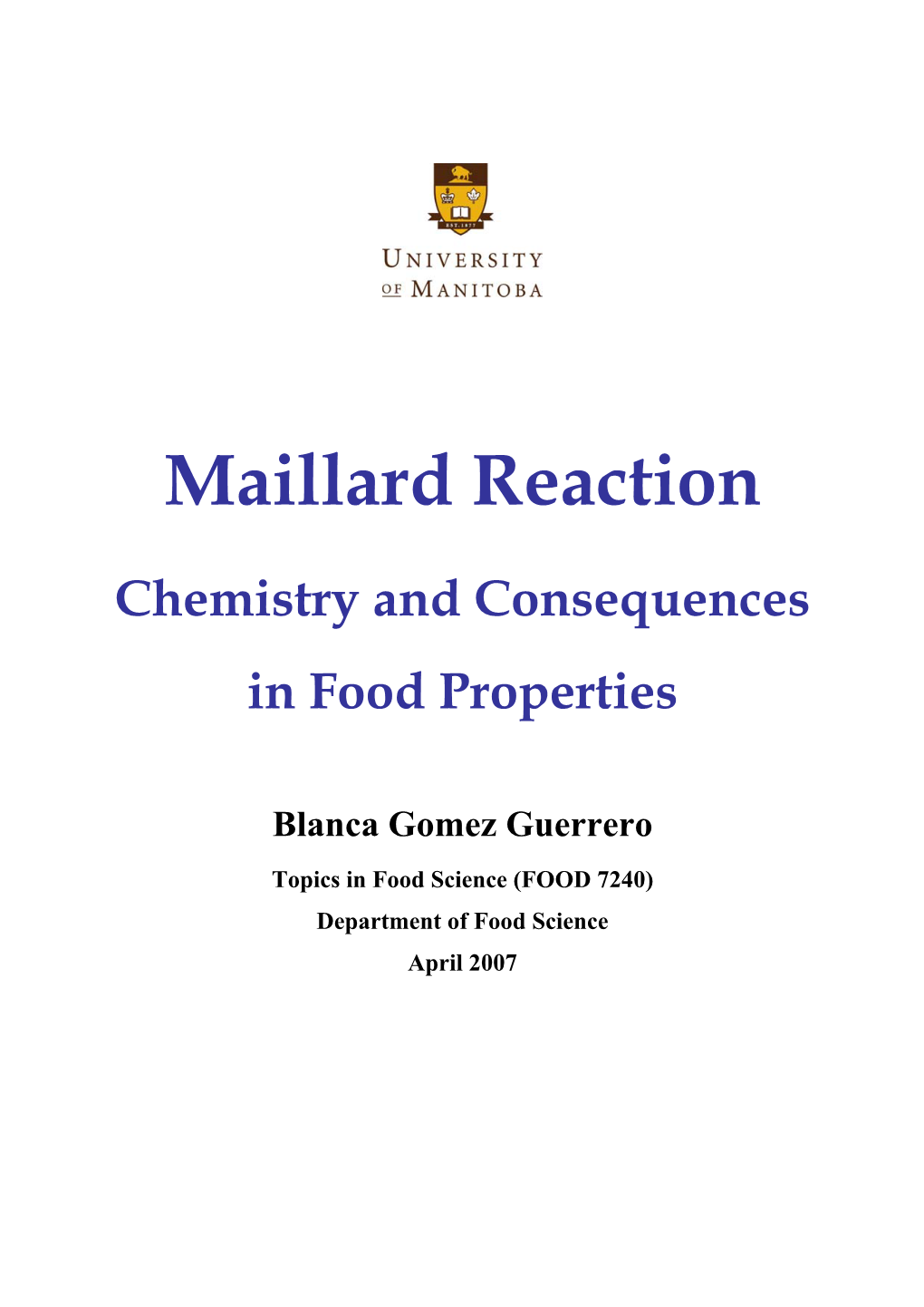 Maillard Reaction