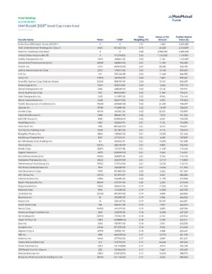 MM Russell 2000® Small Cap Index Fund Northern Trust