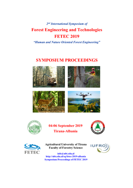 Forest Engineering and Technologies FETEC 2019 SYMPOSIUM