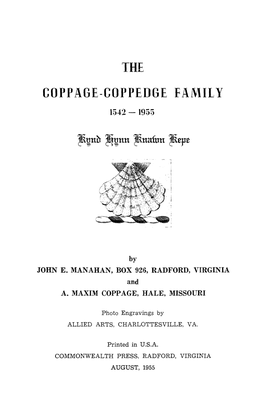 Coppage-Coppedge Family