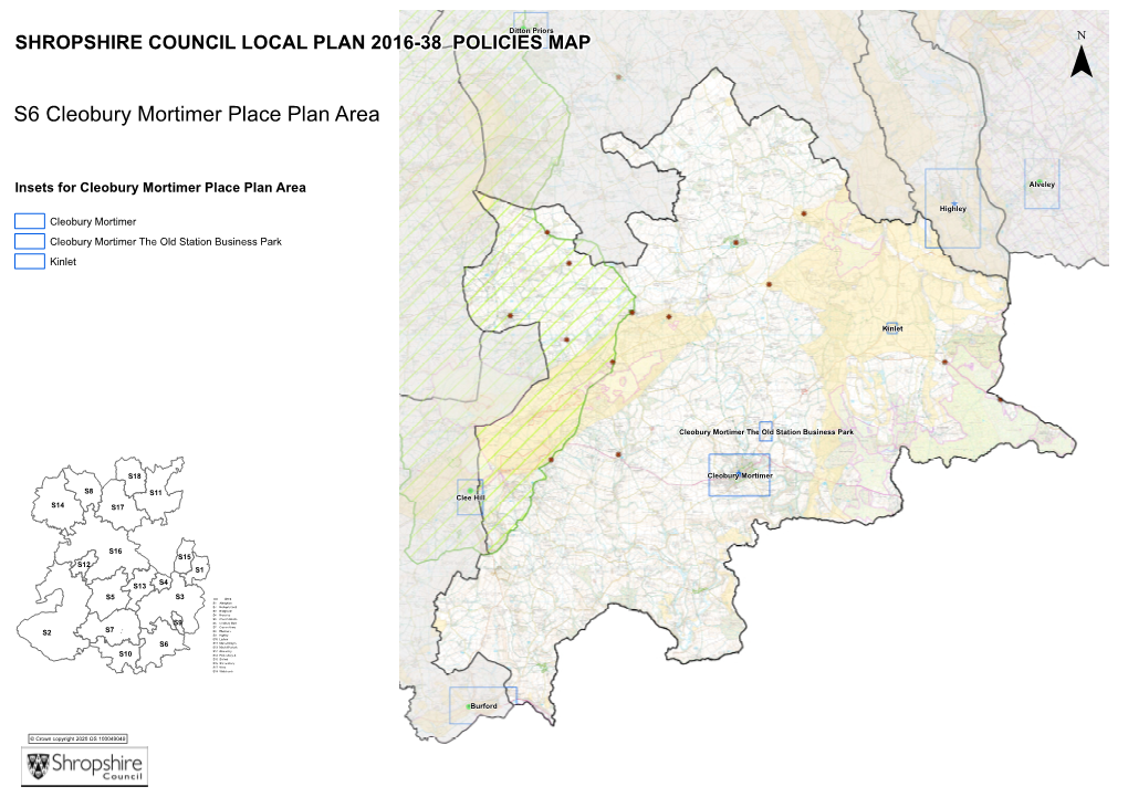 S6 Cleobury Mortimer Place Plan Area