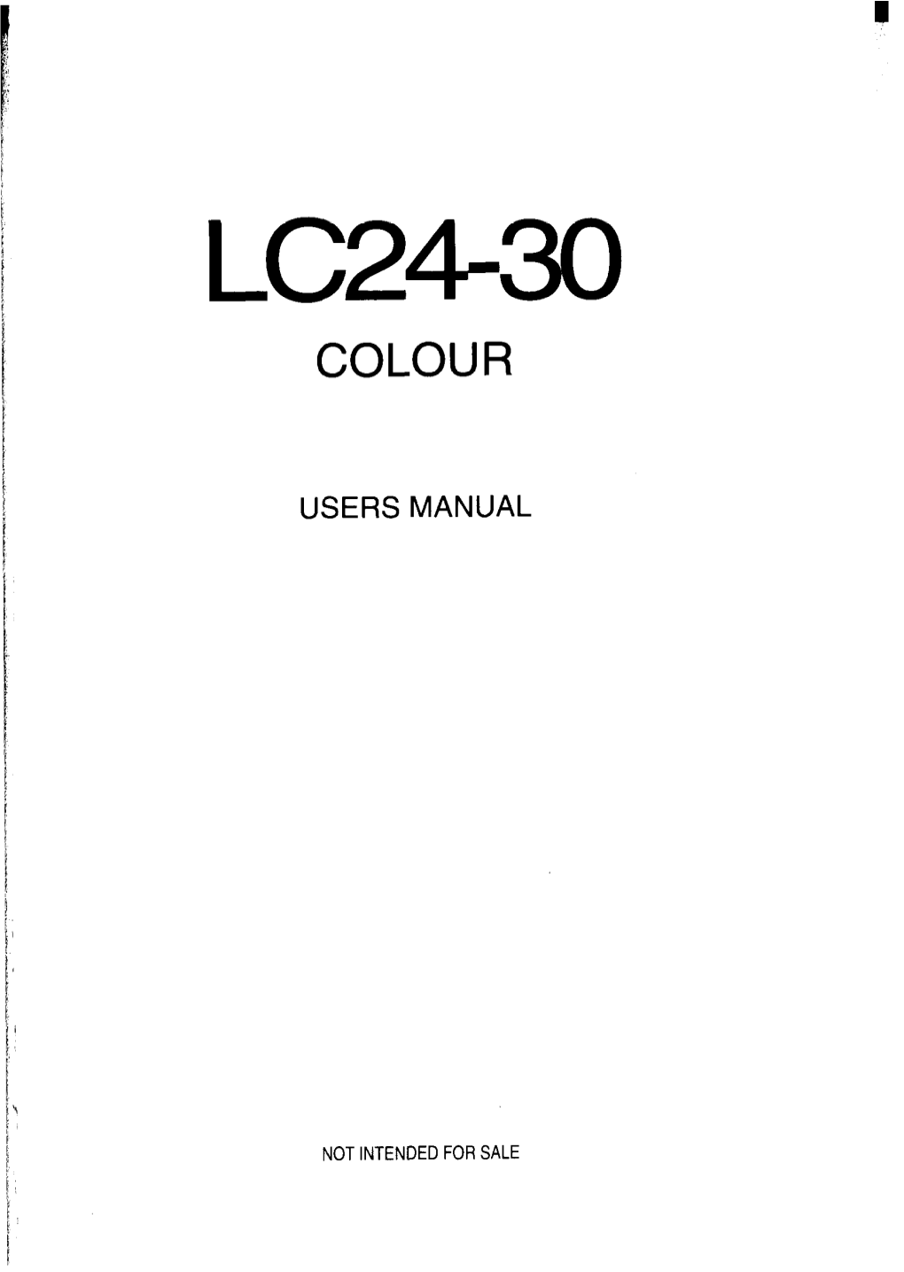Lc24-30 Colour Users Manual
