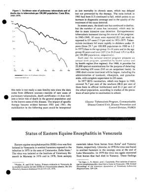 Status of Eastern Equine Encephalitis in Venezuela