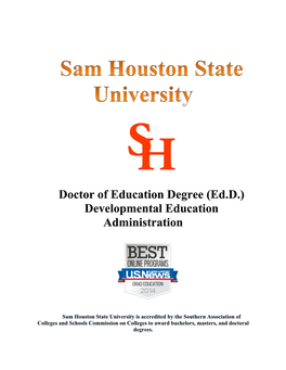 Doctor of Education Degree (Ed.D.) Developmental Education Administration