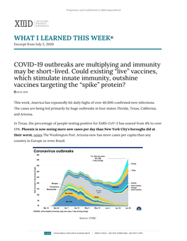 COVID-19 Outbreaks Are Multiplying and Immunity May Be Short-Lived