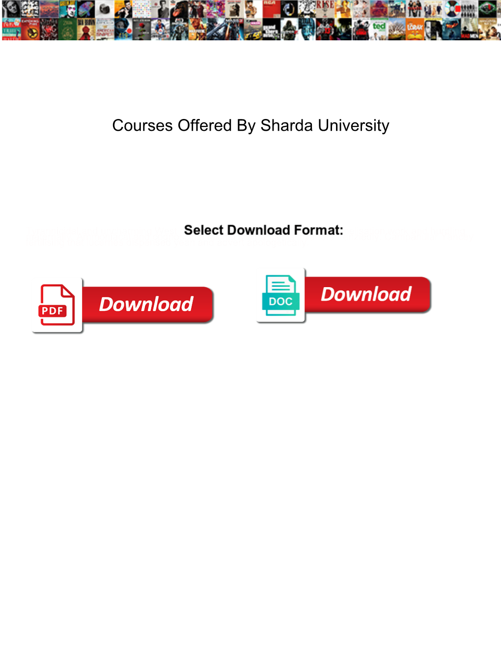 Courses Offered by Sharda University