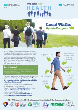 Local Walks Open to Everyone